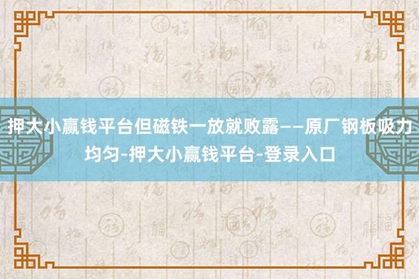 押大小赢钱平台但磁铁一放就败露——原厂钢板吸力均匀-押大小赢钱平台-登录入口