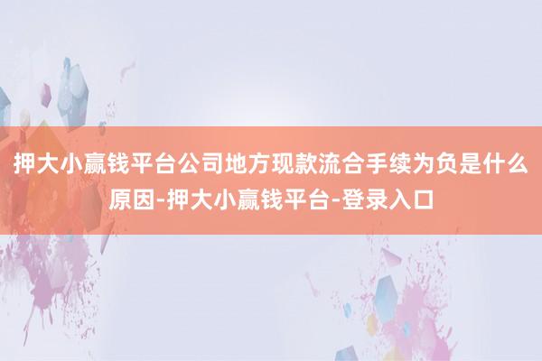 押大小赢钱平台公司地方现款流合手续为负是什么原因-押大小赢钱平台-登录入口