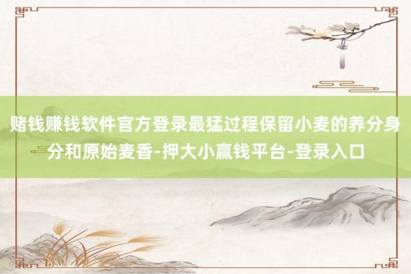 赌钱赚钱软件官方登录最猛过程保留小麦的养分身分和原始麦香-押大小赢钱平台-登录入口