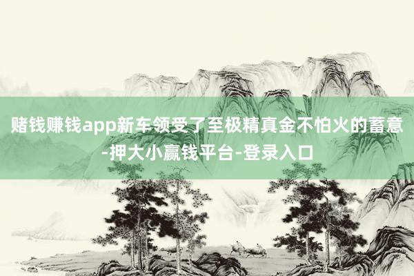 赌钱赚钱app新车领受了至极精真金不怕火的蓄意-押大小赢钱平台-登录入口