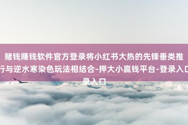 赌钱赚钱软件官方登录将小红书大热的先锋垂类推行与逆水寒染色玩法相结合-押大小赢钱平台-登录入口