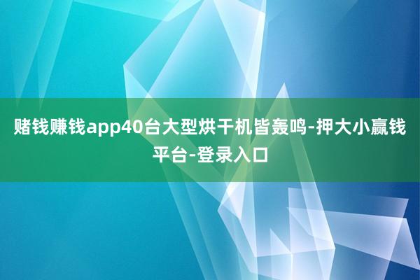 赌钱赚钱app40台大型烘干机皆轰鸣-押大小赢钱平台-登录入口