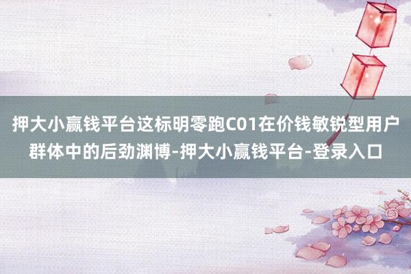 押大小赢钱平台这标明零跑C01在价钱敏锐型用户群体中的后劲渊博-押大小赢钱平台-登录入口