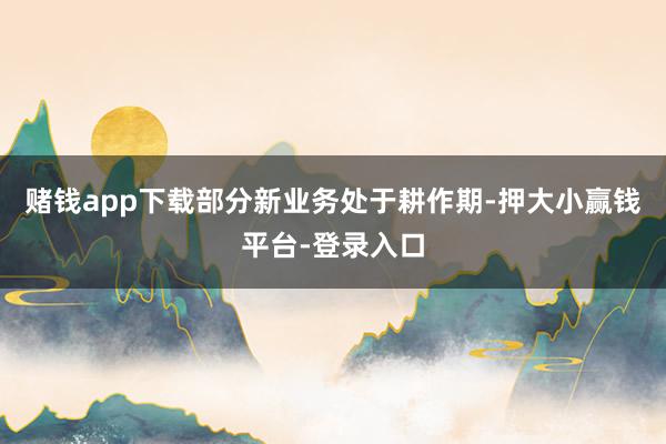 赌钱app下载部分新业务处于耕作期-押大小赢钱平台-登录入口
