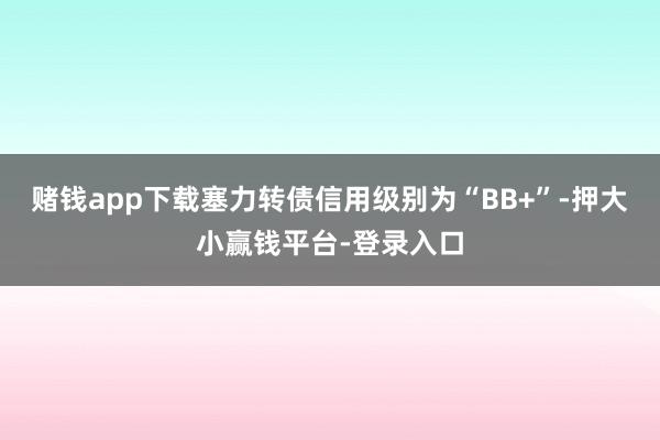 赌钱app下载塞力转债信用级别为“BB+”-押大小赢钱平台-登录入口